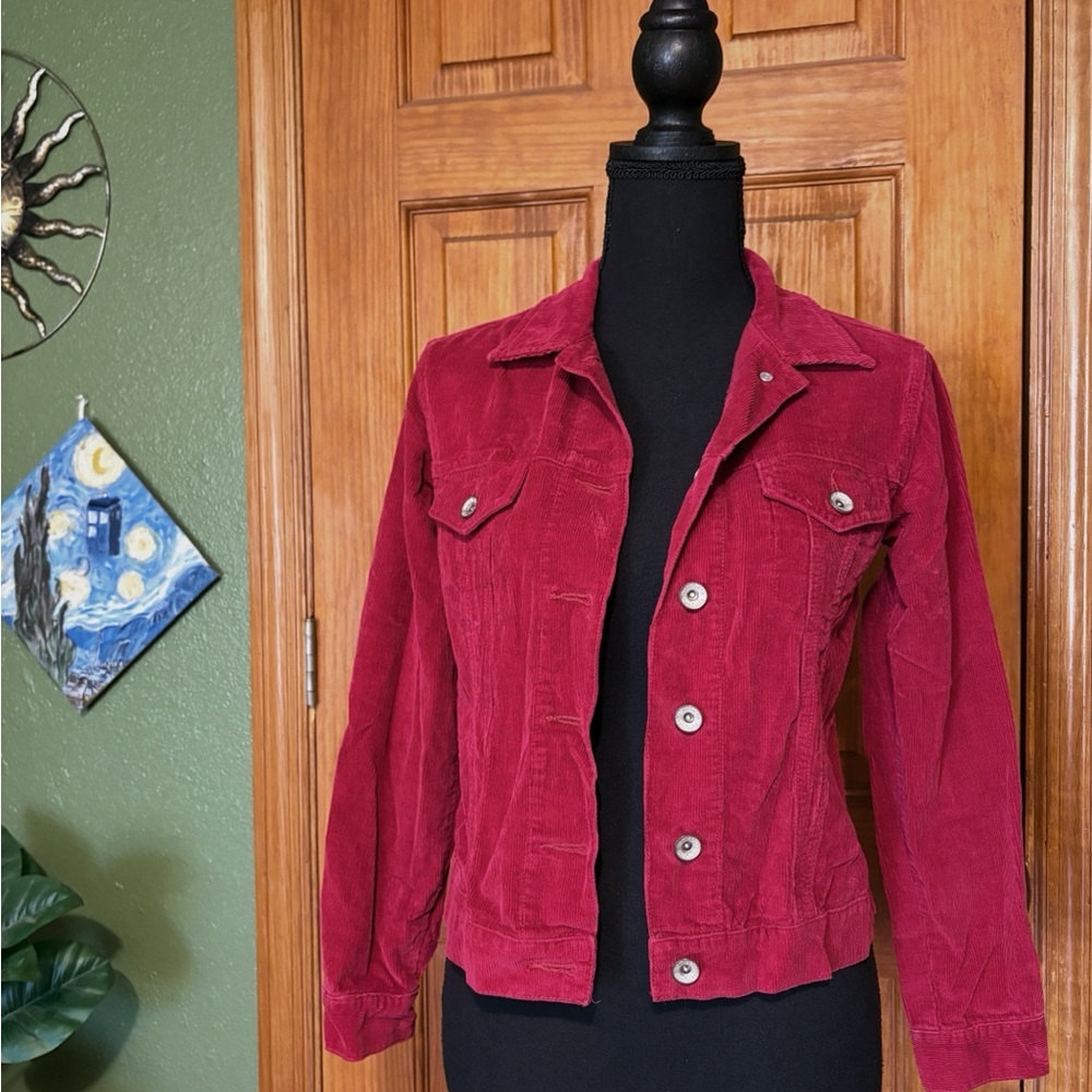 Women's Red Corduroy Jacket